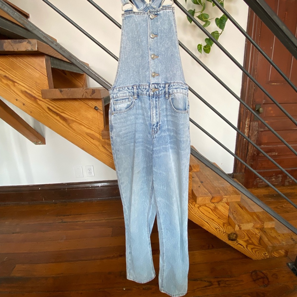 American Eagle mom jean overalls